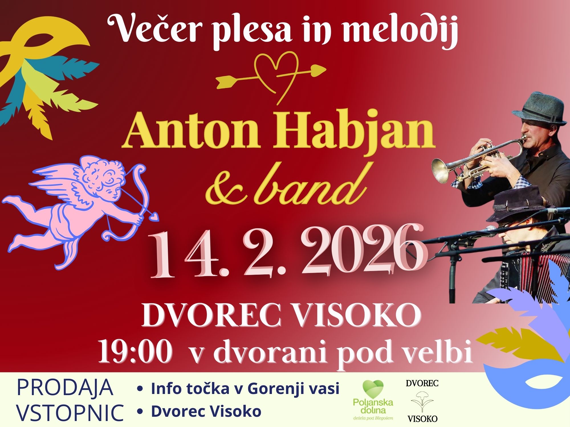 Večer plesa in melodij – plakat